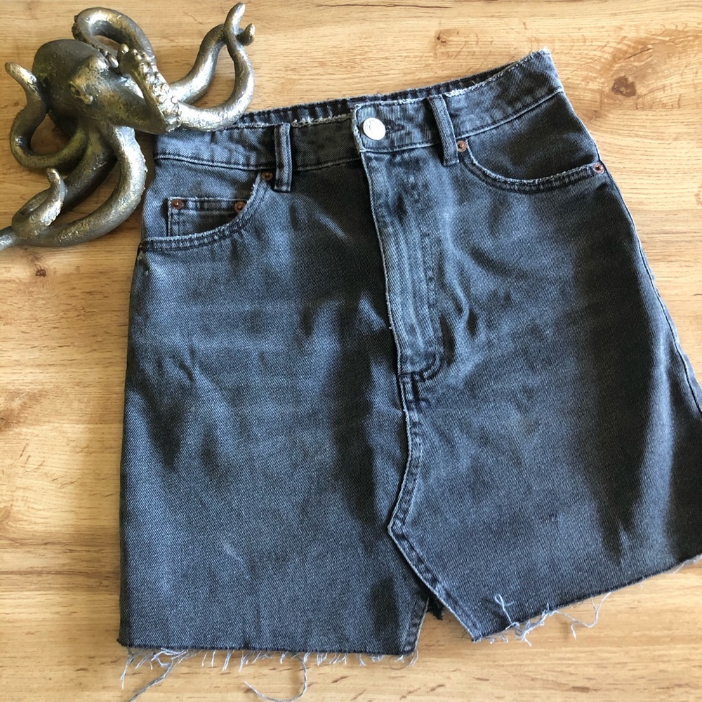 Black Denim Skirt